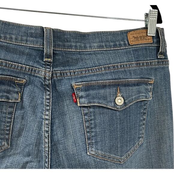 Levis Perfectly Slimming Boot Cut 512 Jean Sz 18 Short EUC Medium Wash High Rise - Picture 3 of 6